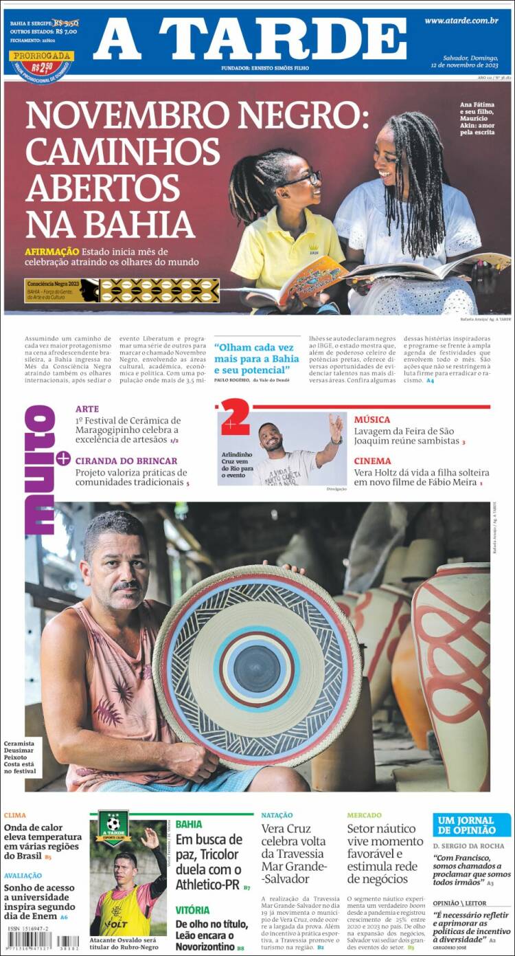 Portada de Diário A Tarde (Brasil)