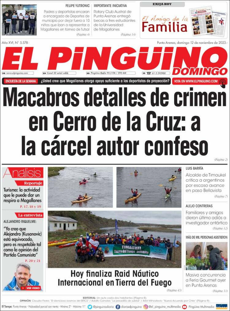 Portada de El Pingüino (Chile)