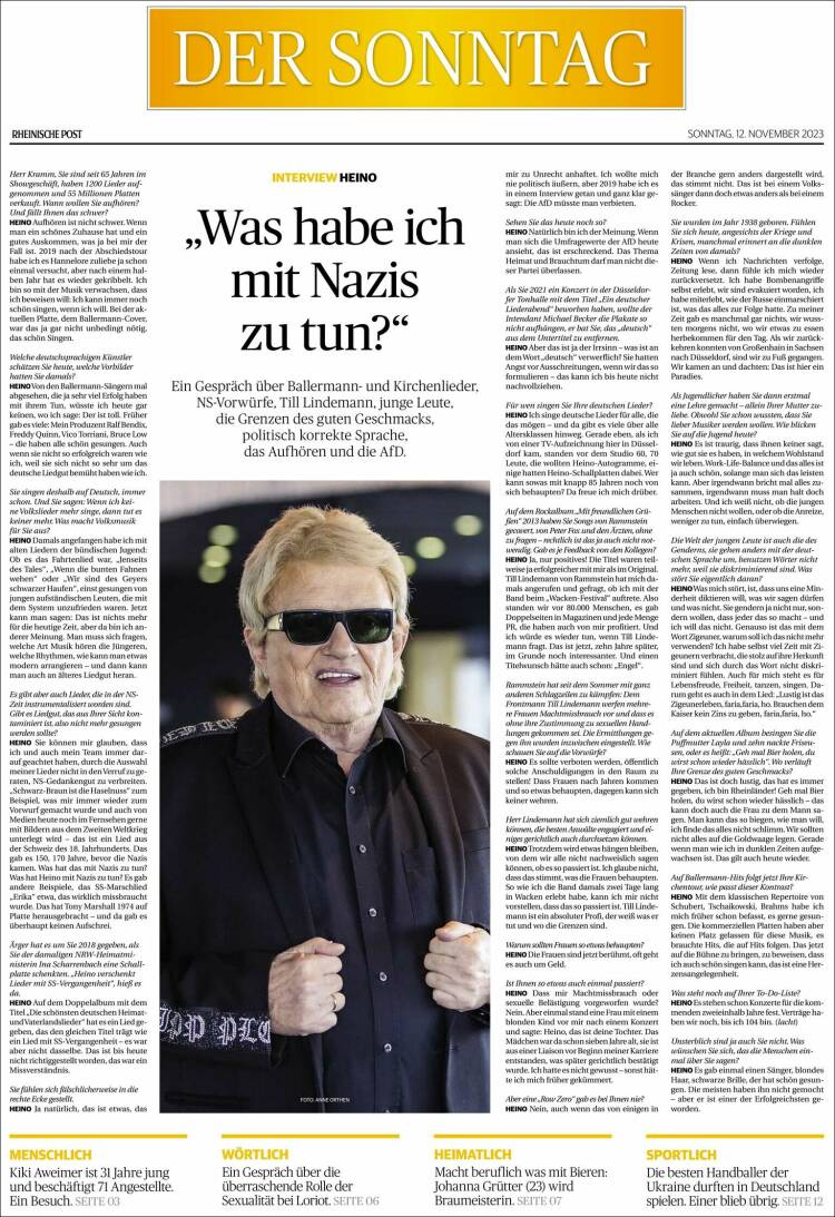 Portada de Rheinische Post (Alemania)