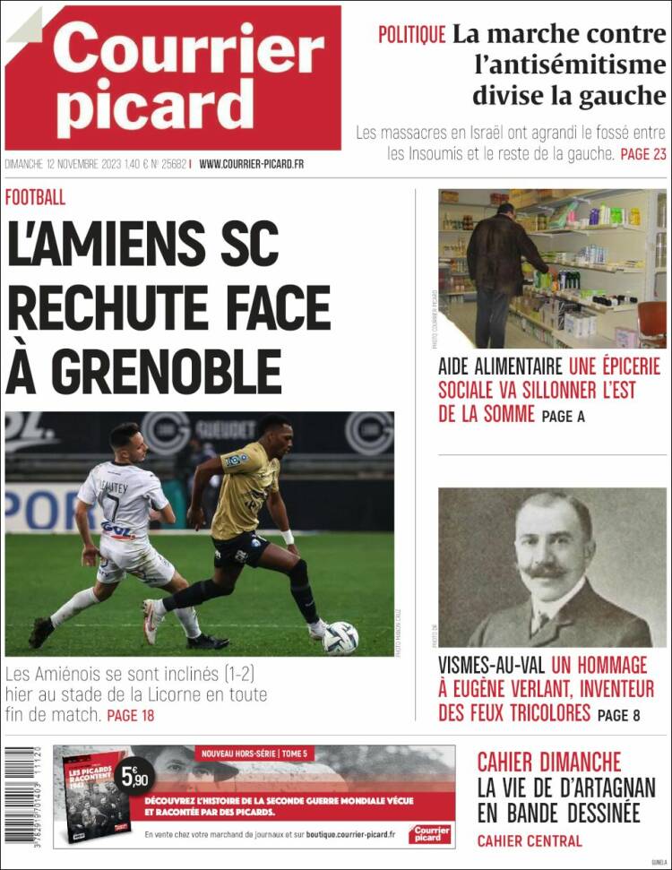 Portada de Courrier Picard (Francia)
