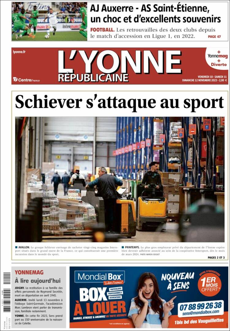 Portada de L'Yonne-Républicaine (Francia)