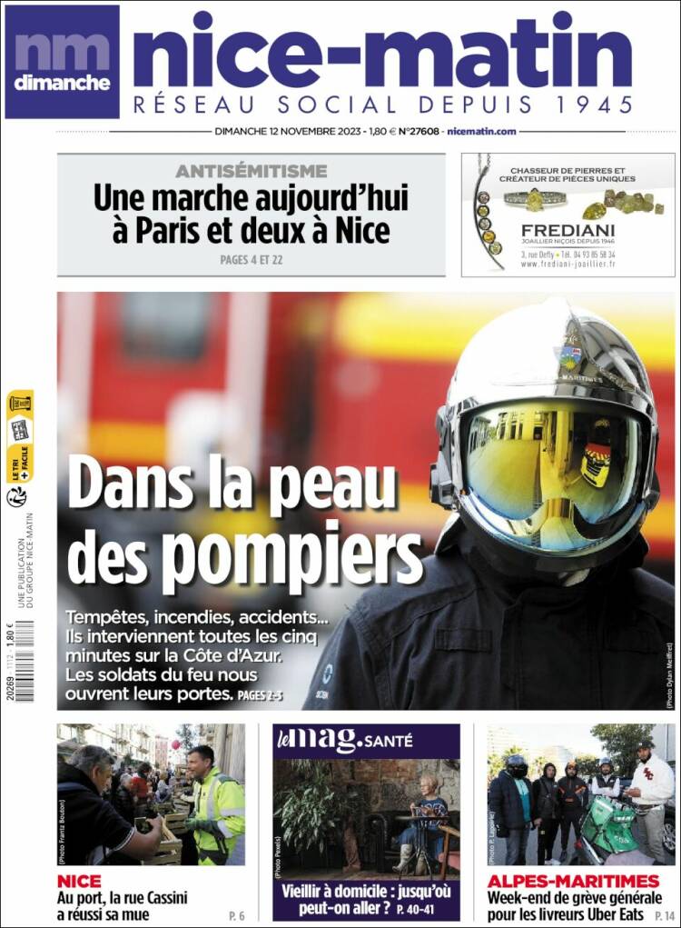 Portada de Nice-Matin (Francia)