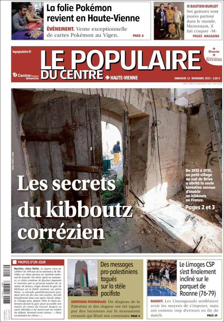 Portada de Le Populaire du Centre (Francia)