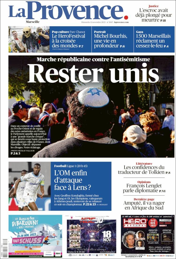 Portada de La Provence (Francia)