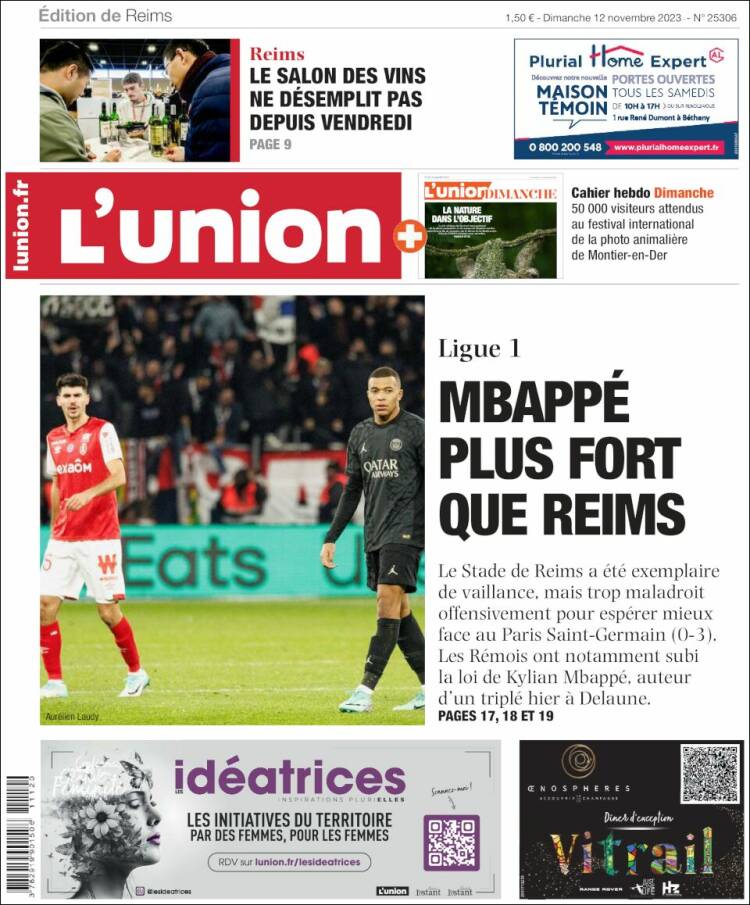 Portada de L'Union (Francia)