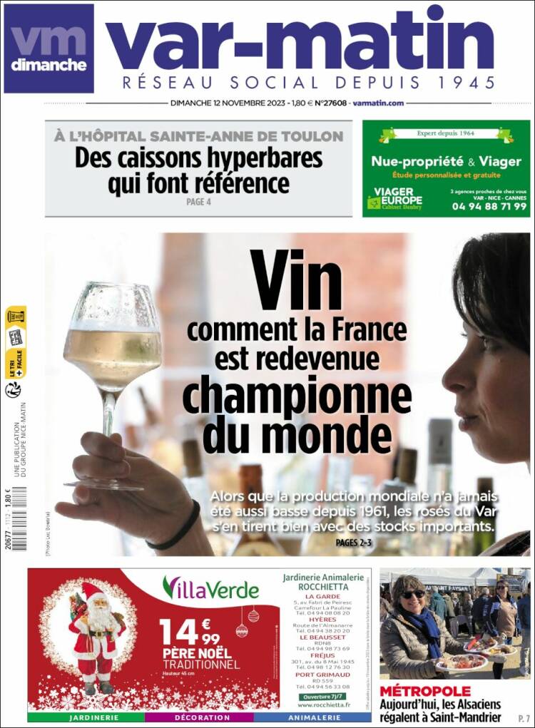 Portada de Var-Matin (Francia)