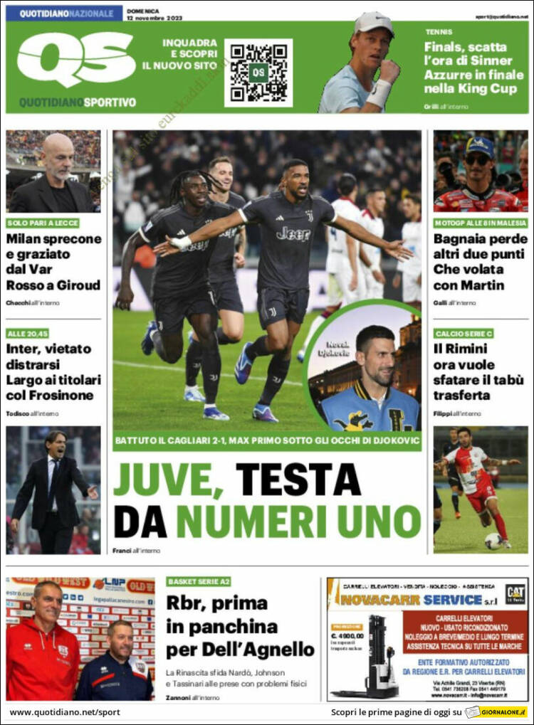 Portada de Quotidiano Sportivo (Italia)