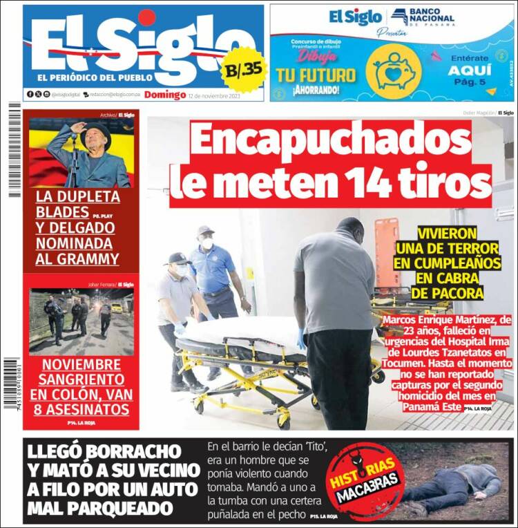 Portada de El Siglo (Panam&aacute;)