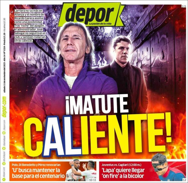 Portada de Depor (Per&uacute;)