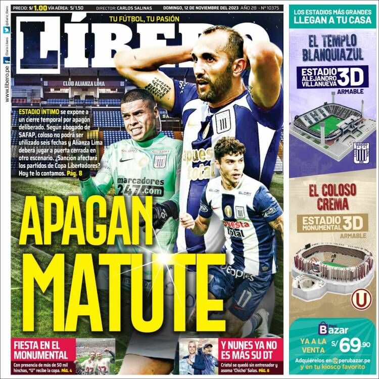 Portada de Líbero (Per&uacute;)