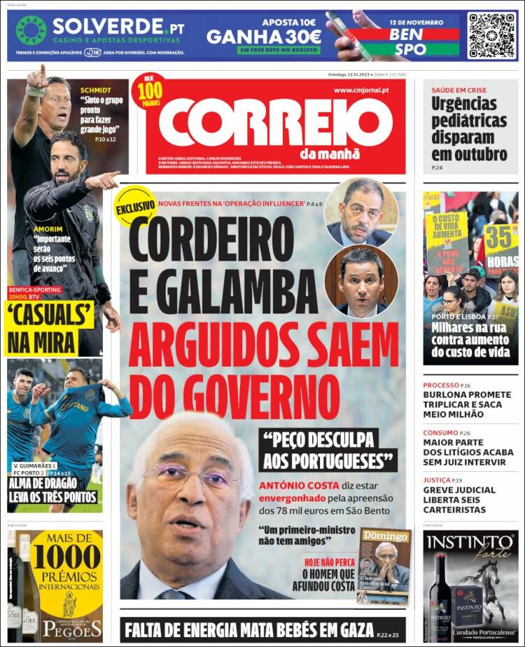 Portada de Correio da Manhã (Portugal)