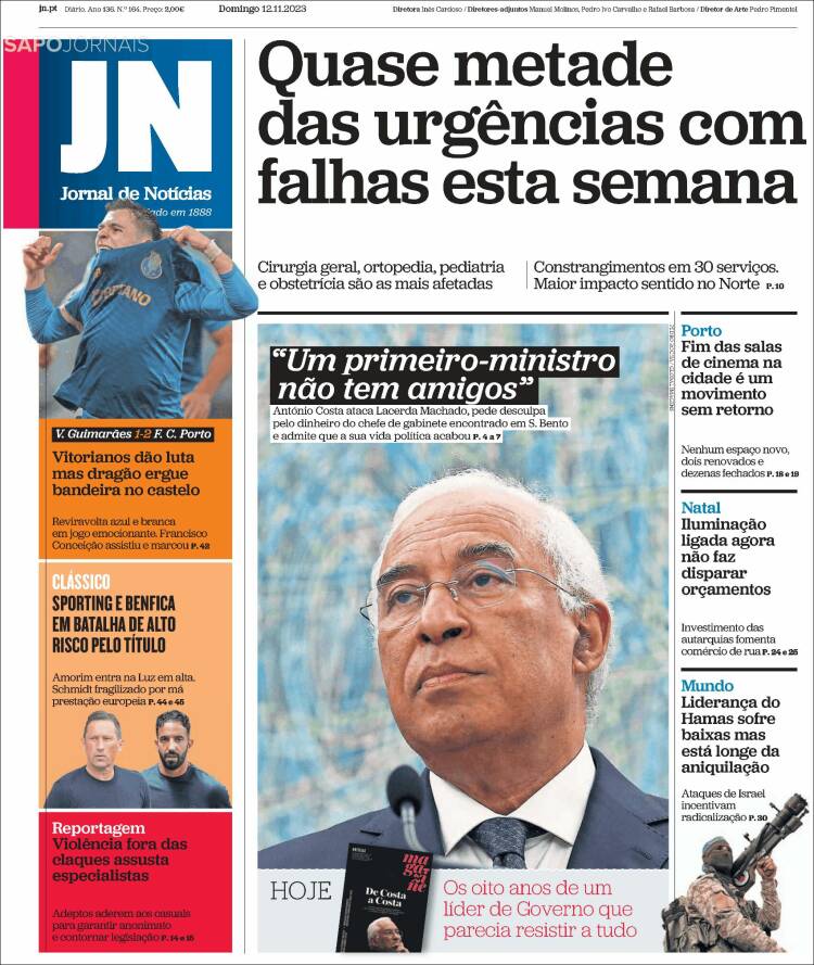 Portada de Jornal de Notícias (Portugal)