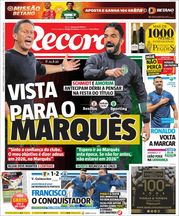 Portada de Record (Portugal)