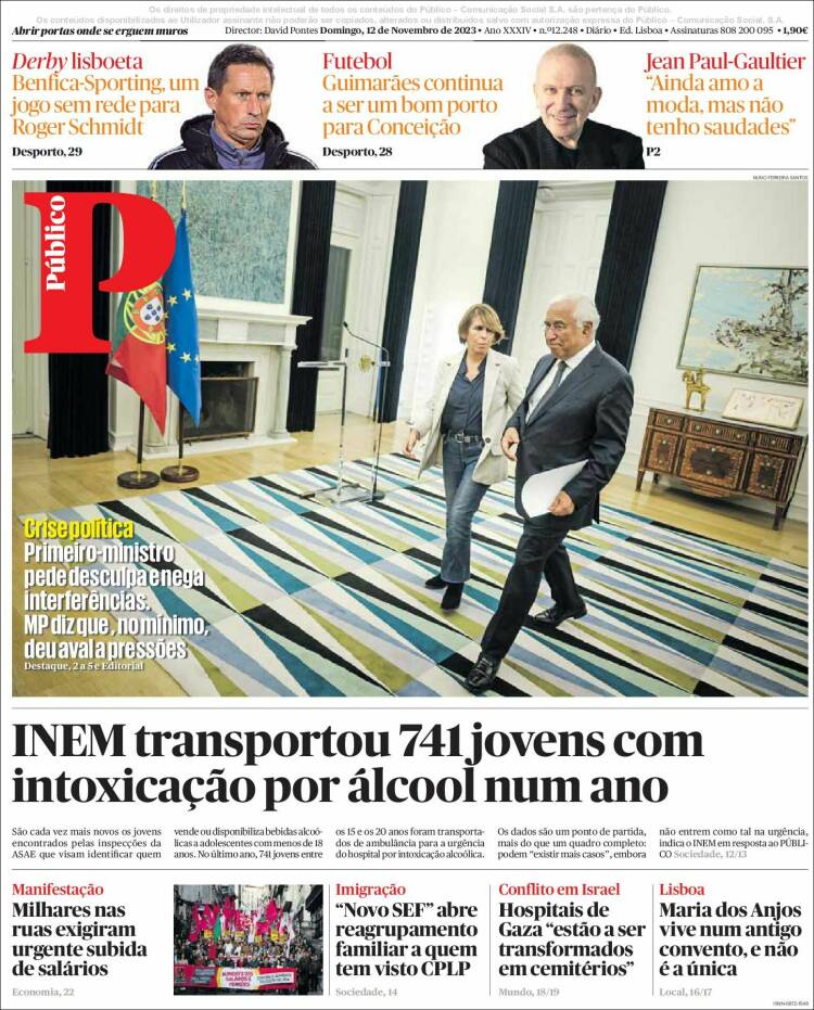 Portada de Público (Portugal)