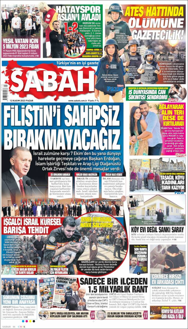 Portada de Sabah (Turqu&iacute;a)
