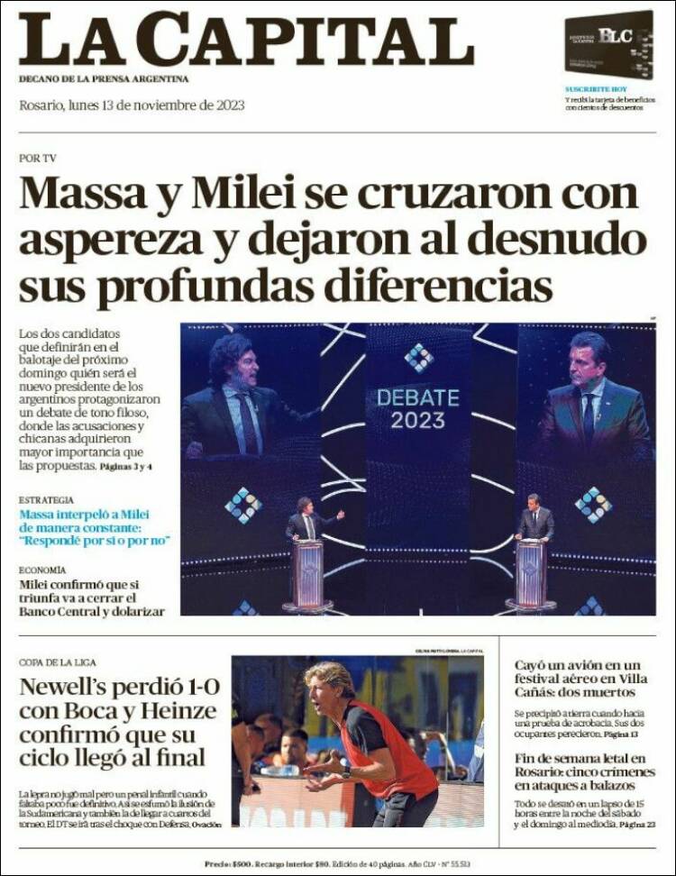 Portada de La Capital - Rosario (Argentina)