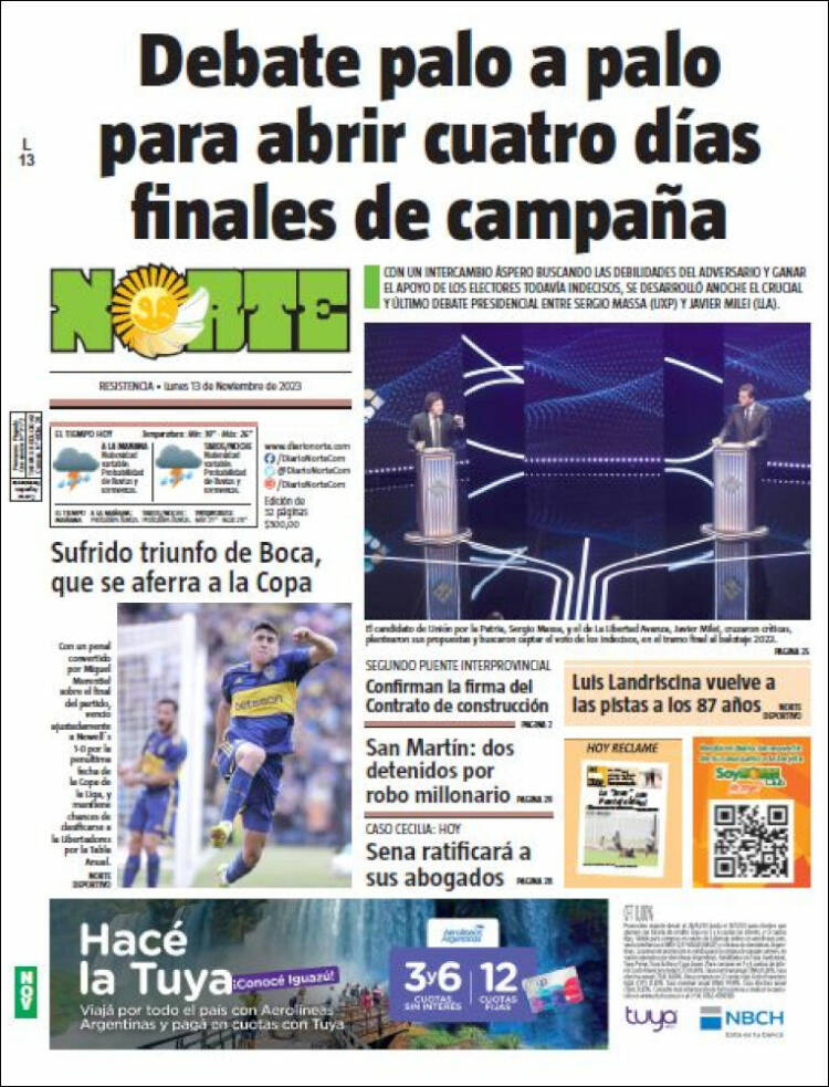 Portada de Diario Norte (Argentina)