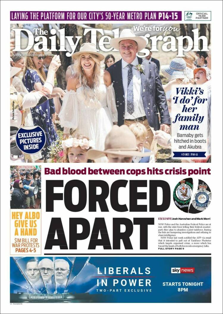 Portada de The Daily Telegraph (Australia)