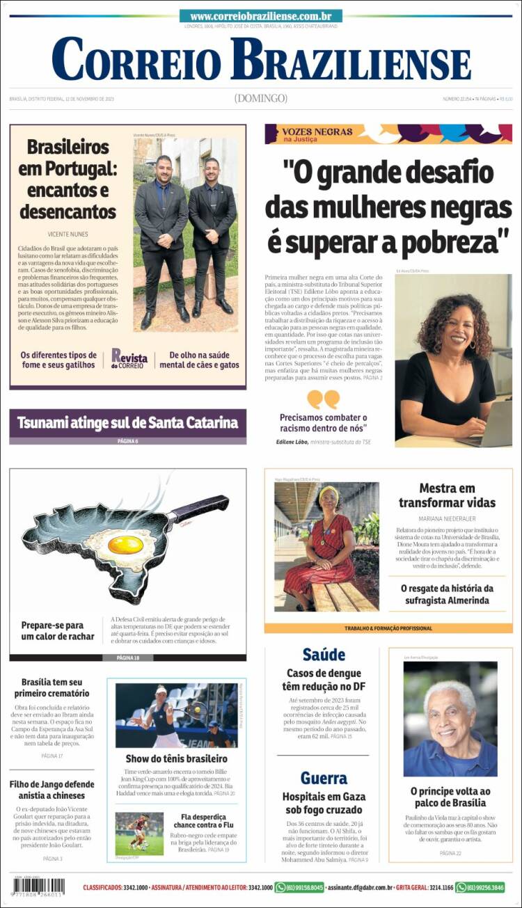 Portada de Correio Braziliense (Brasil)