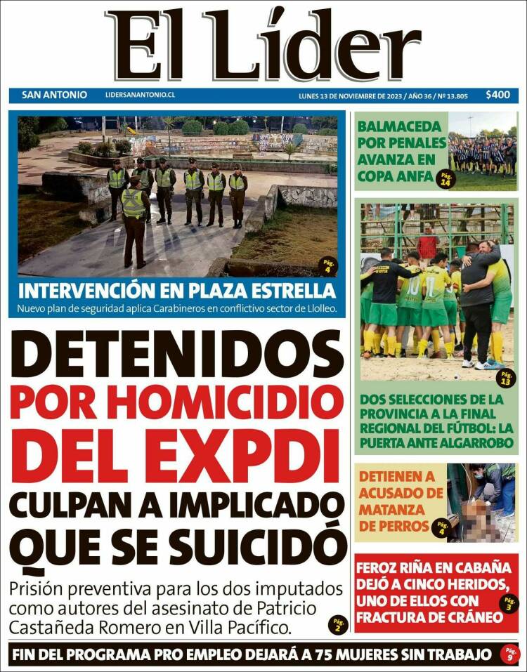 Portada de Lider de San Antonio (Chile)