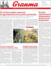 Portada de Granma (Cuba)