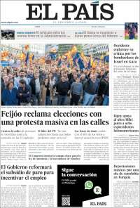 Portada de El País (España)