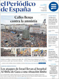 Portada de El Periódico de España (España)