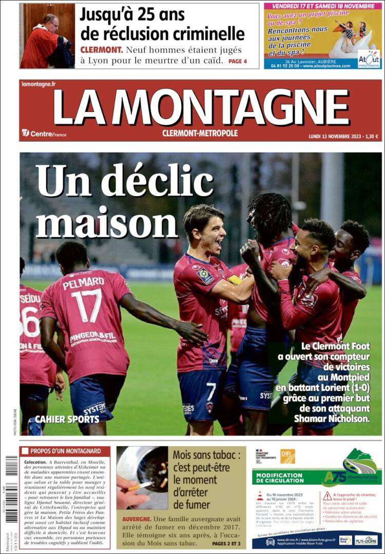 Portada de La Montagne (Francia)