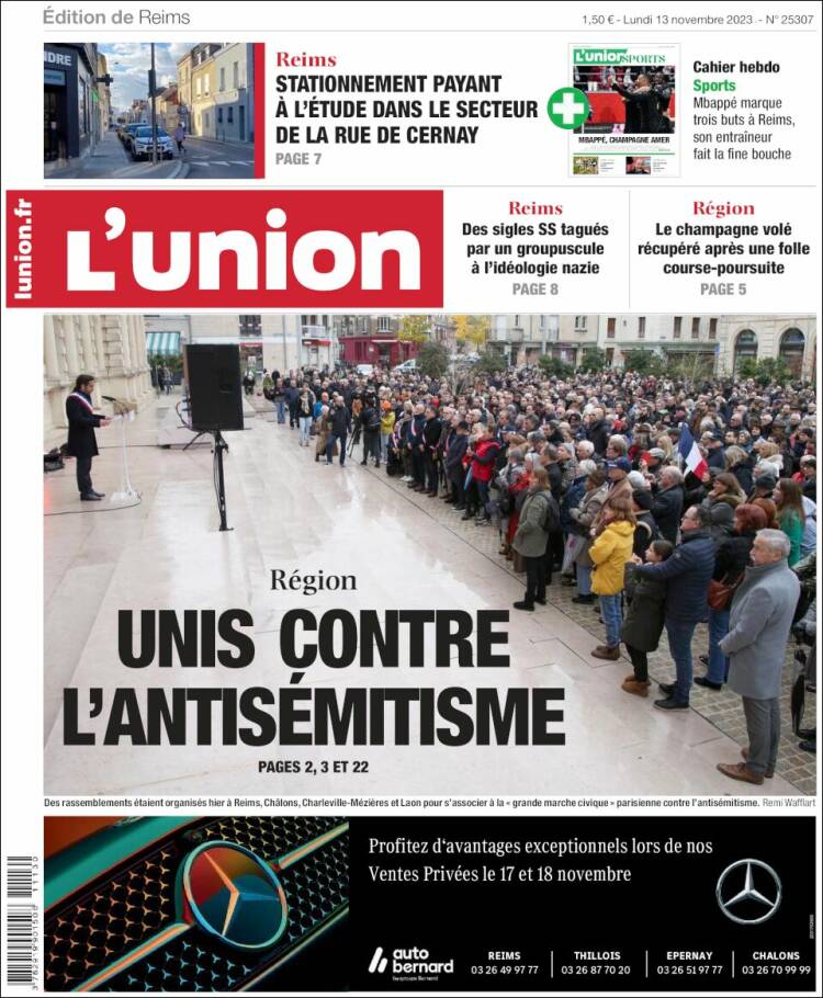 Portada de L'Union (Francia)