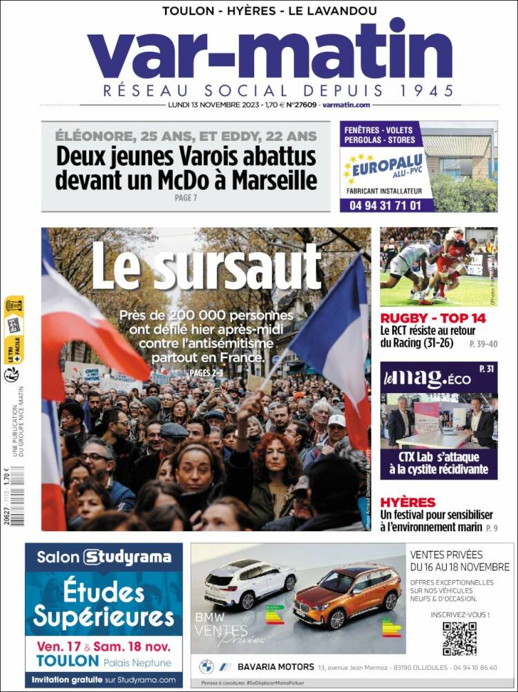 Portada de Var-Matin (Francia)