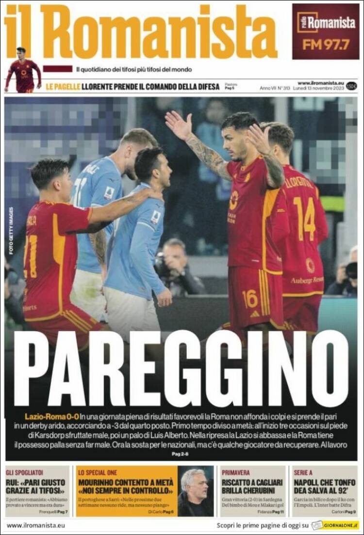 Portada de Romanista (Italia)