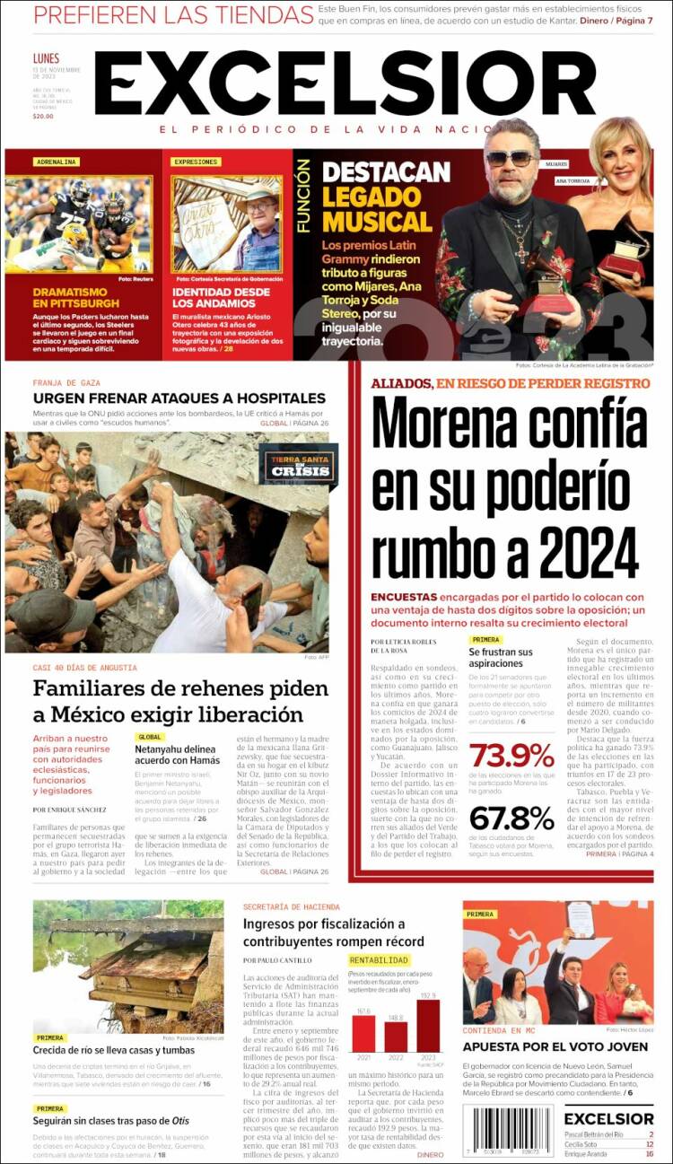 Portada de Excelsior (M&eacute;xico)