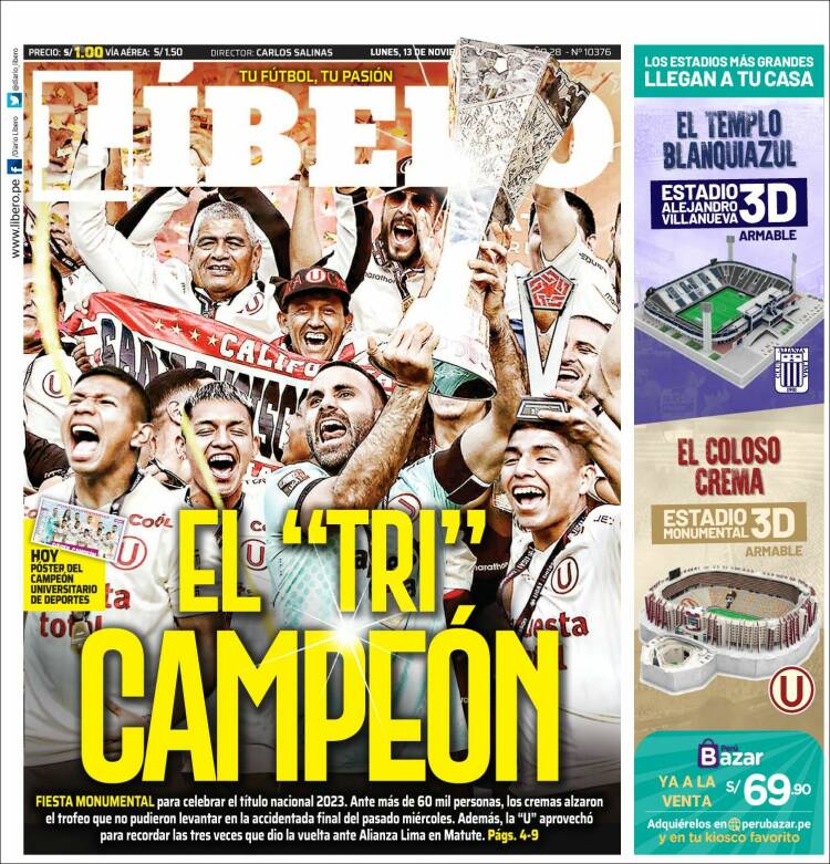 Portada de Líbero (Per&uacute;)