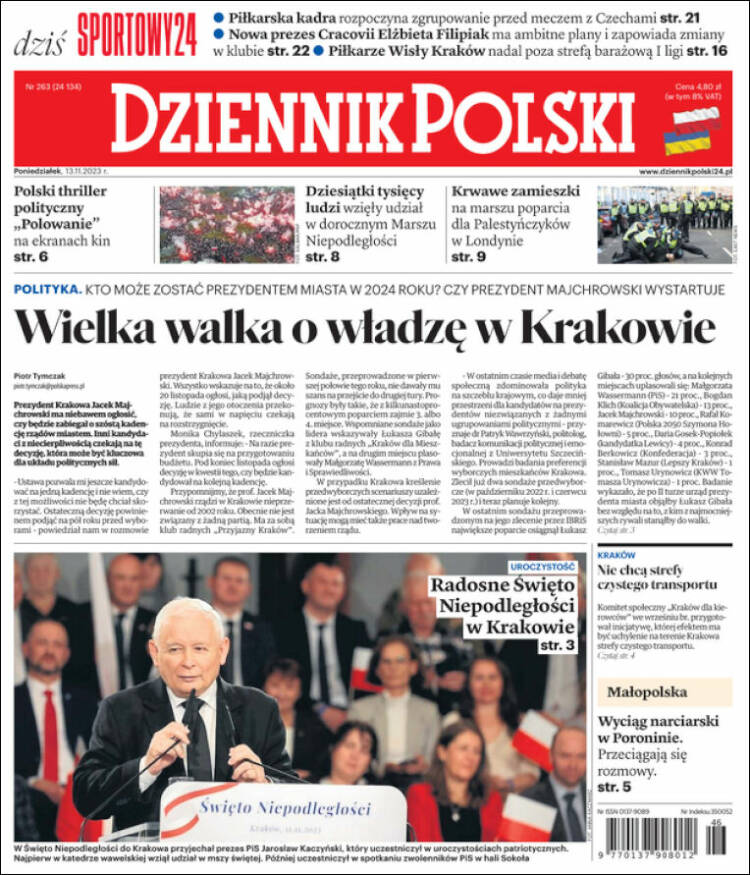 Portada de Dziennik (Polonia)