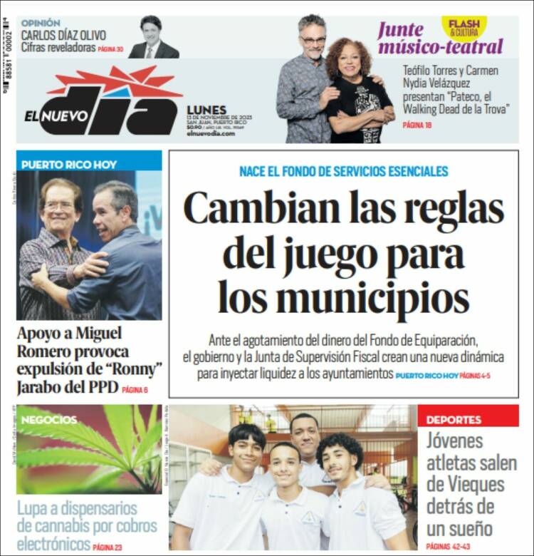 Portada de El Nuevo Día (Puerto Rico)