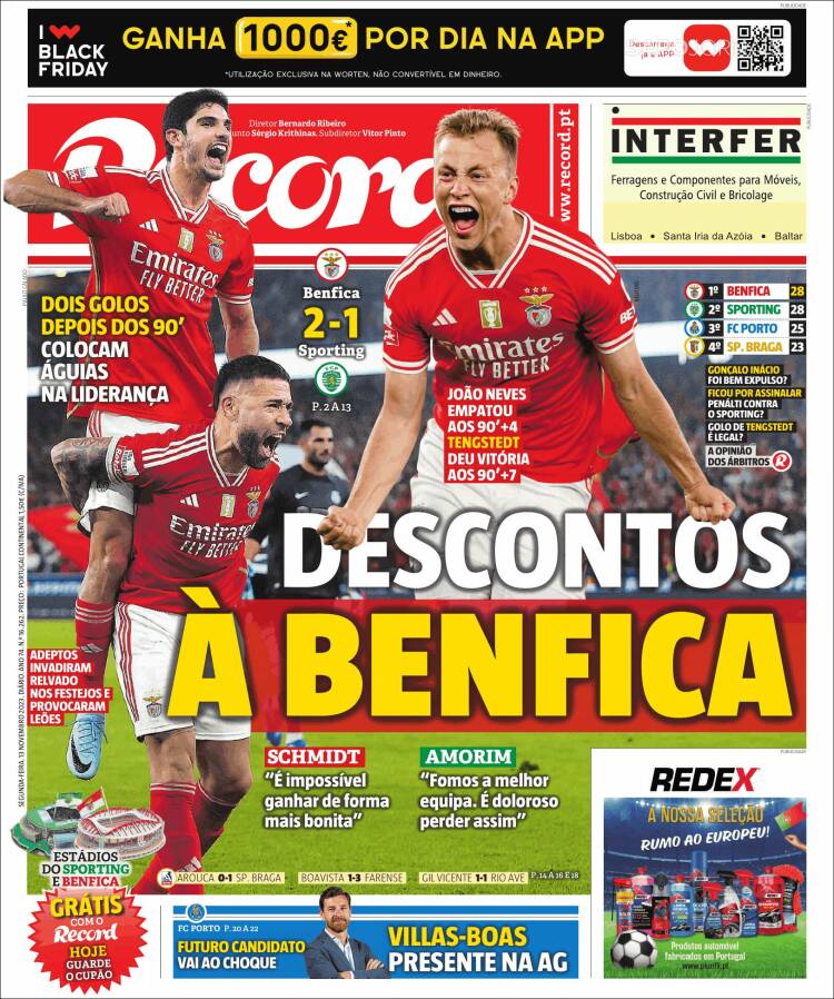 Portada de Record (Portugal)