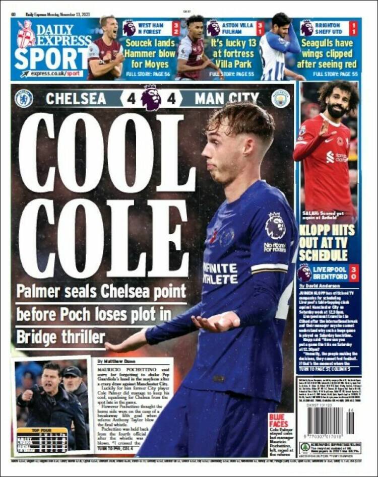 Portada de Express Sport (Reino Unido)