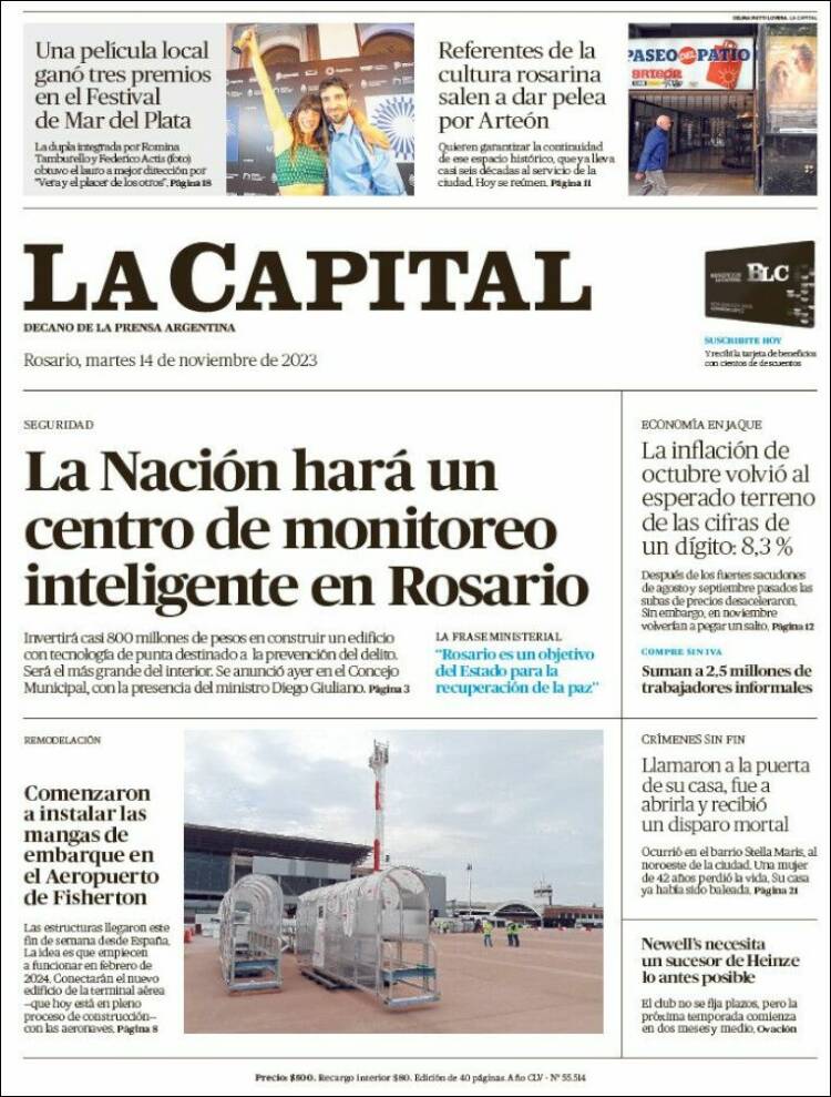 Portada de La Capital - Rosario (Argentina)