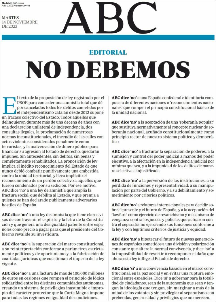 Portada de ABC (España)