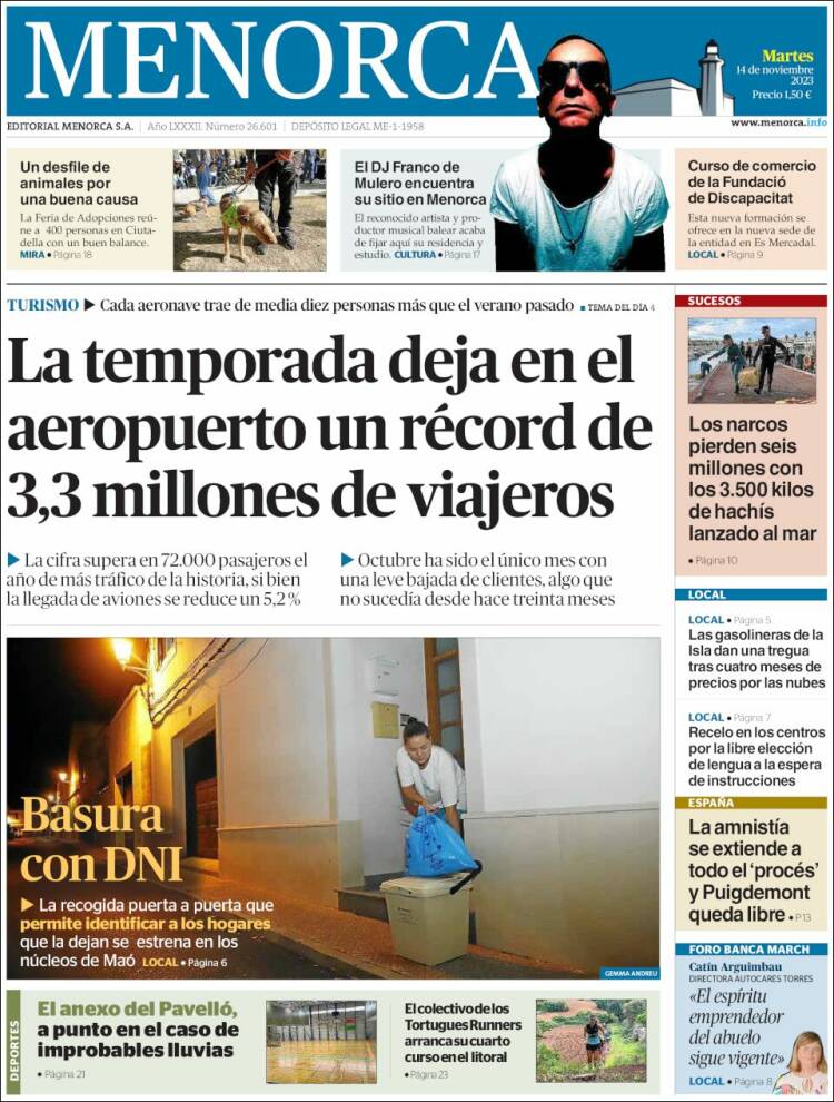 Portada de Menorca - Diario Insular (España)