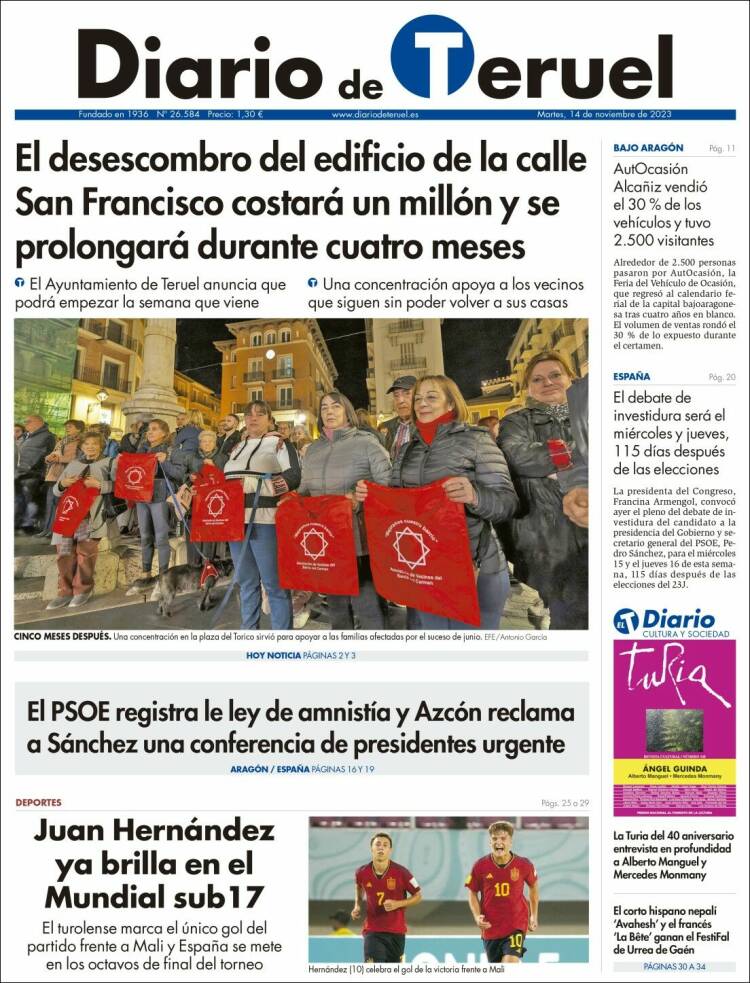 Portada de Diario de Teruel (España)