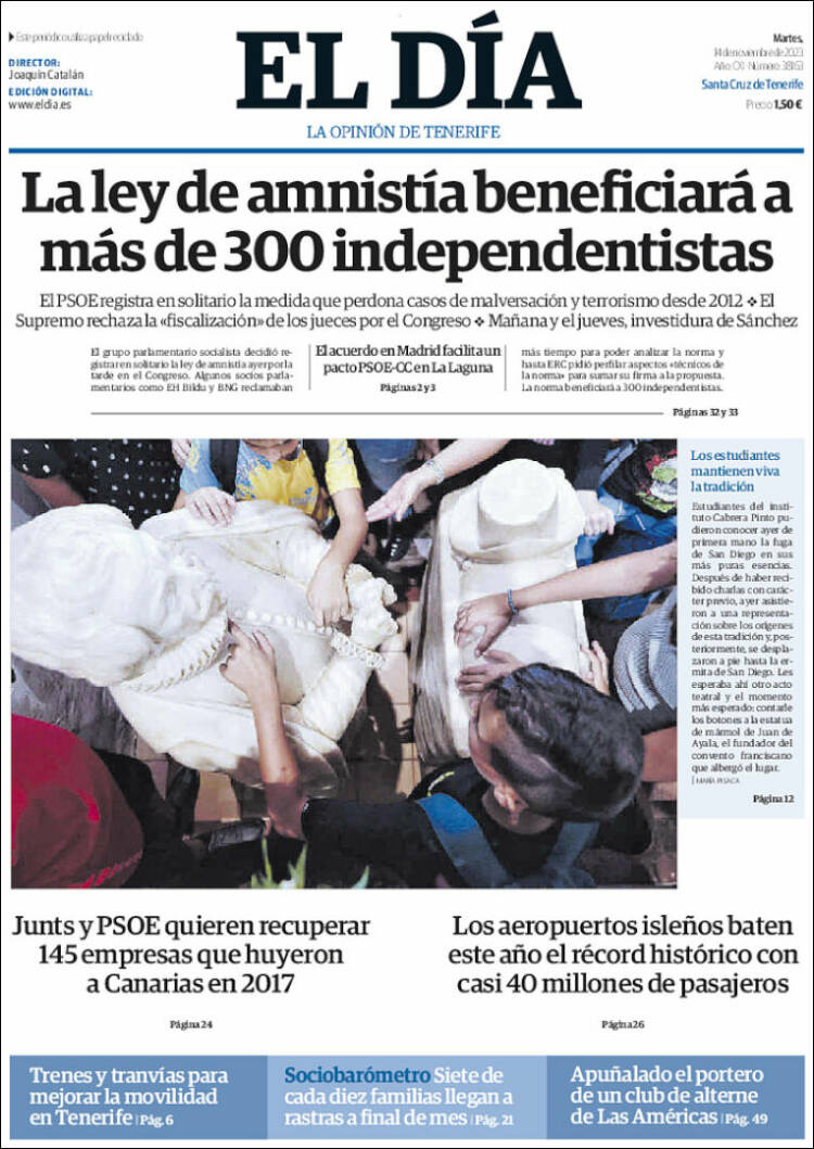 Portada de El Día (España)