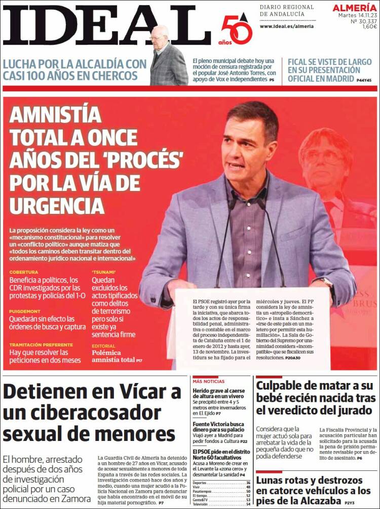 Portada de Ideal Almeria (España)