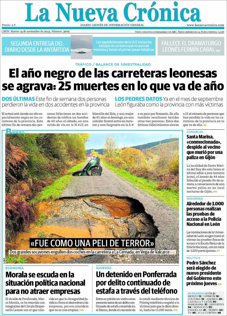 Portada de La Nueva Crónica (España)