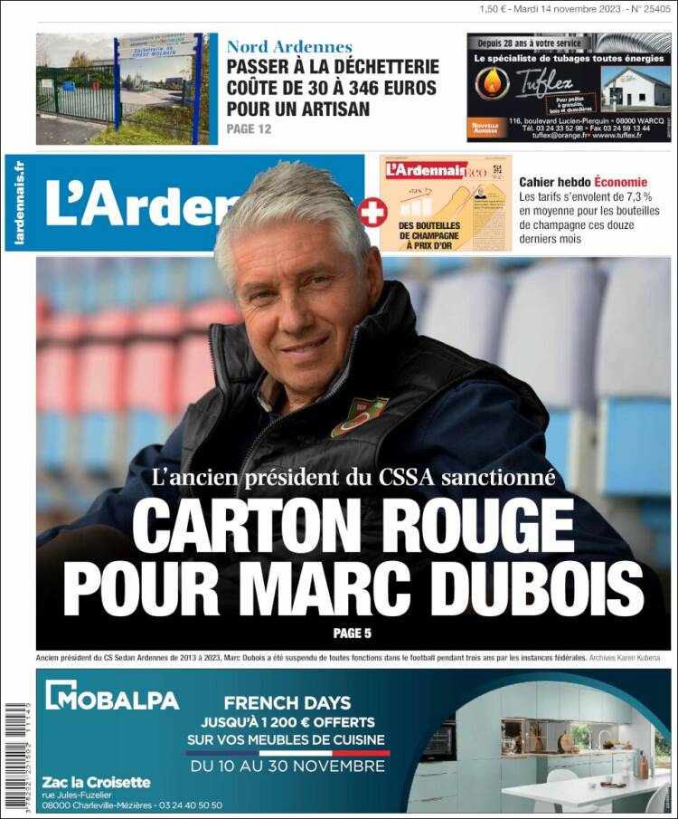 Portada de L'Ardenais (Francia)