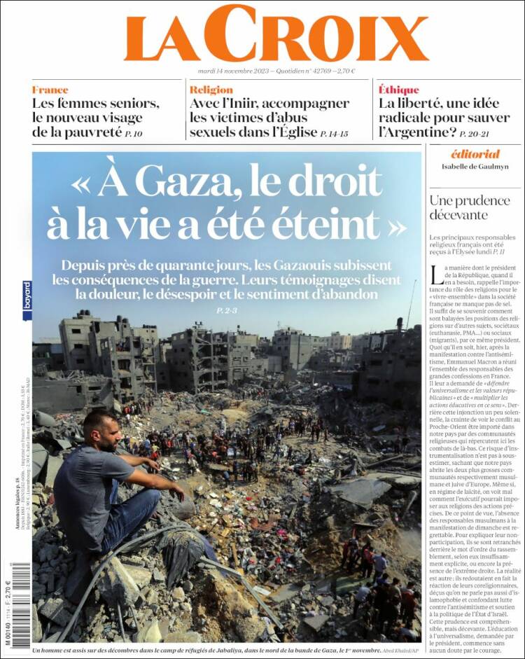 Portada de La Croix (Francia)