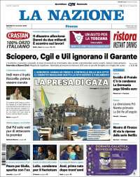 Portada de La Nazione (Italia)