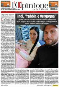 Portada de L'Opinione  delle Libertà (Italia)