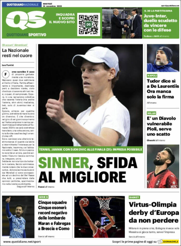 Portada de Quotidiano Sportivo (Italia)