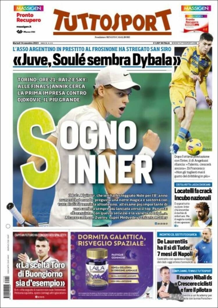 Portada de Tuttosport (Italia)